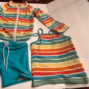 SwimZip 3 piece toddler girls bathing suit 5T